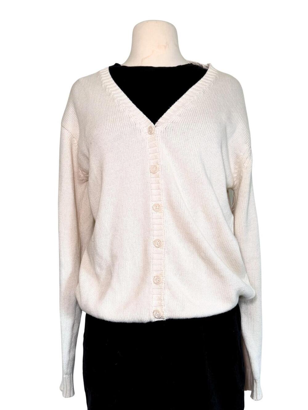 Brandy Melville Cream Knit Cardigan One Size Button Front Soft Girl Preppy